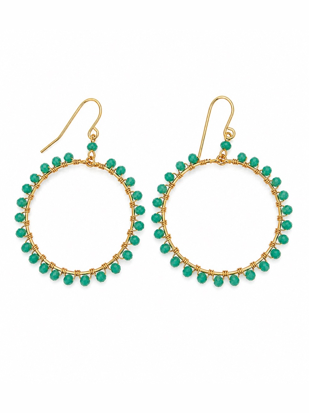 Palm Isle Headed Hoops Earrings